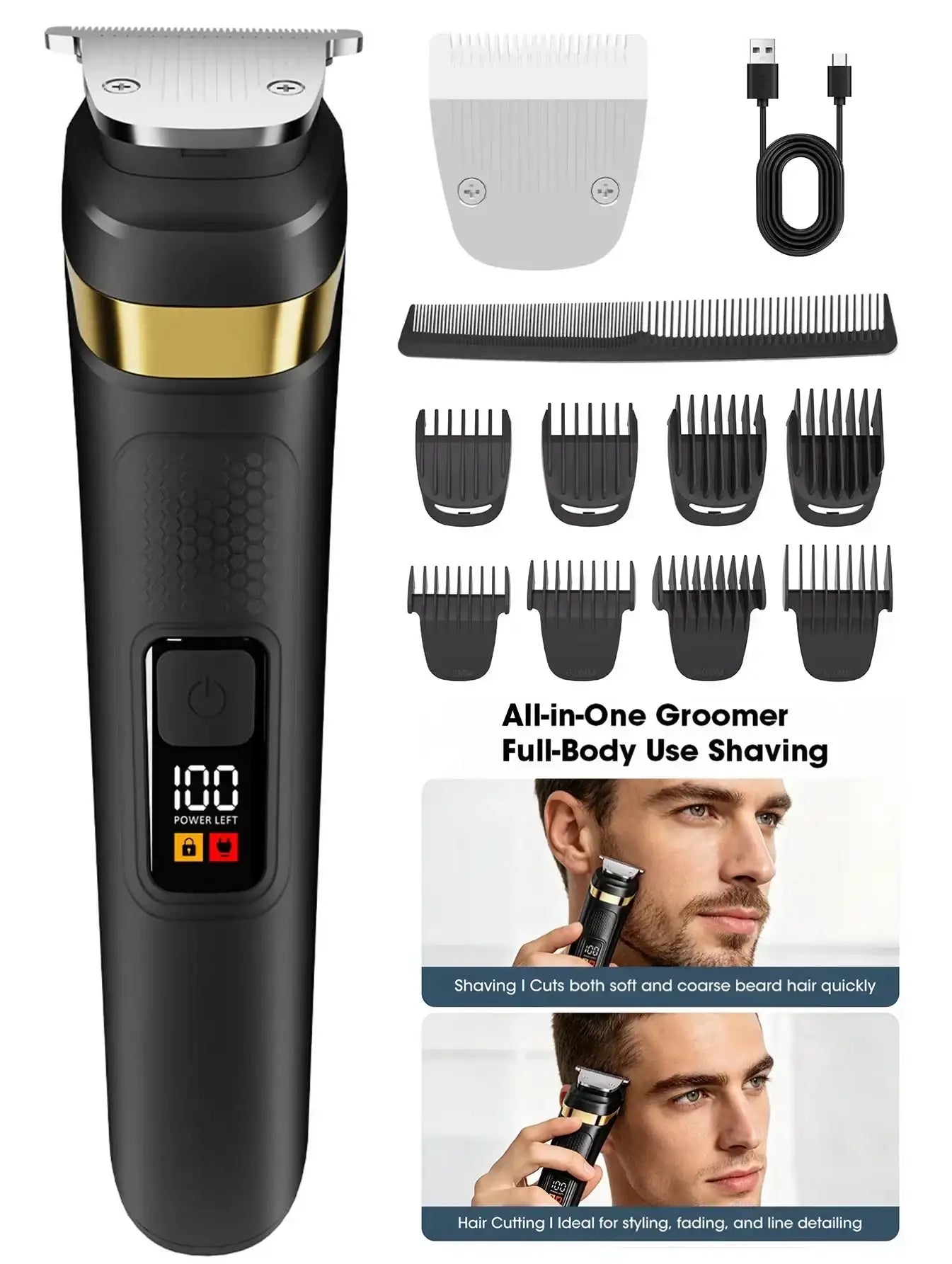 Clippers and Trimmers Set with Combs
